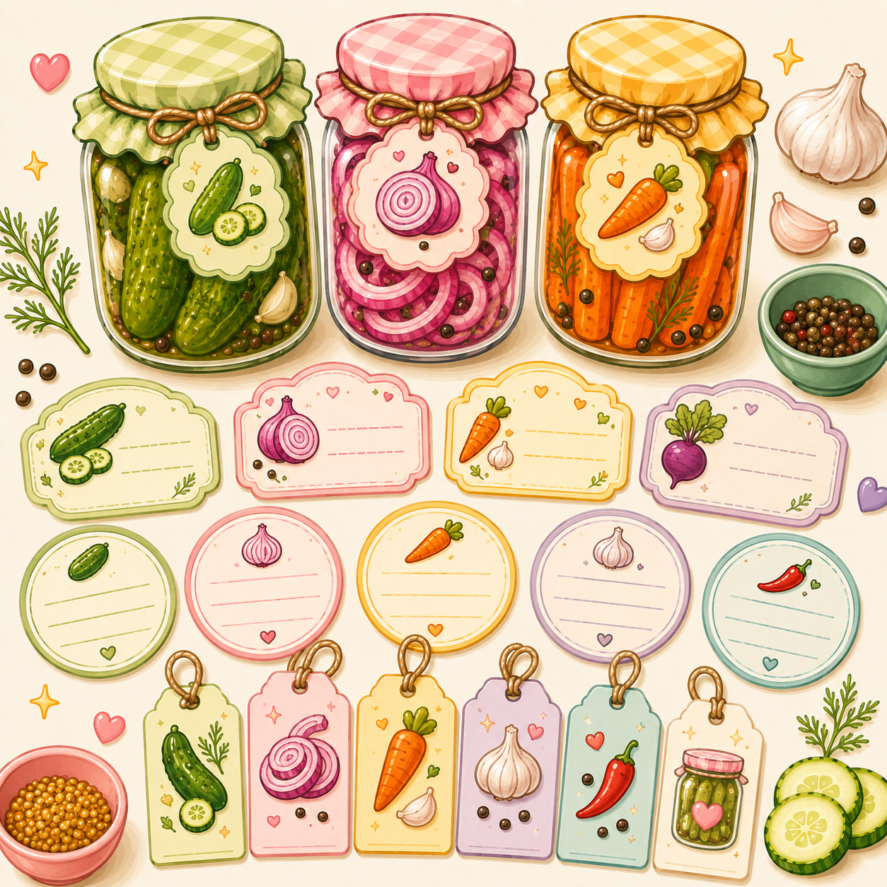 Pickle Label & Jar Tag Pack
